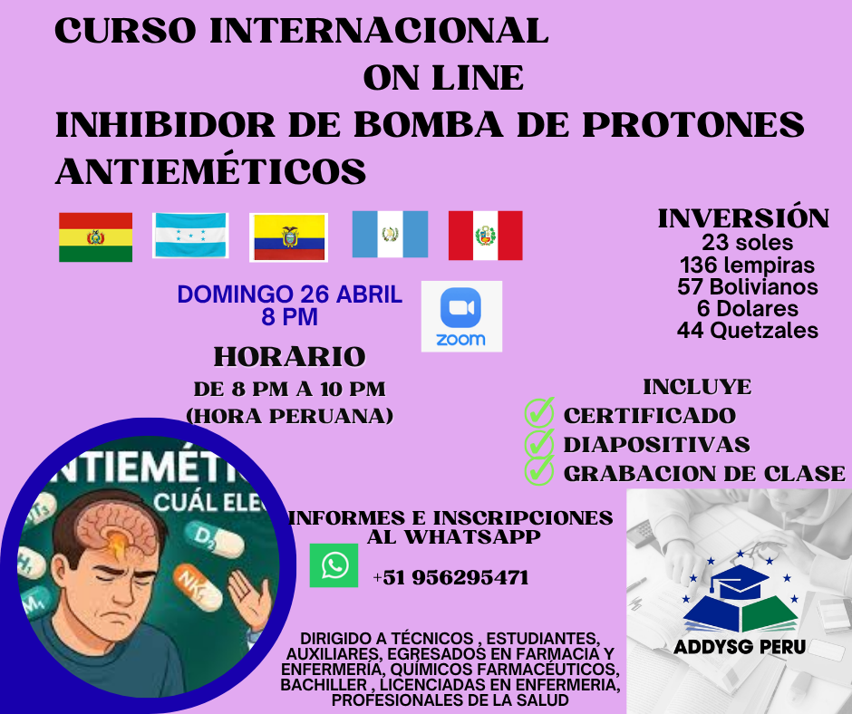 INHIBIDOR DE BOMBA DE PROTONES - ANTIEMETICOS