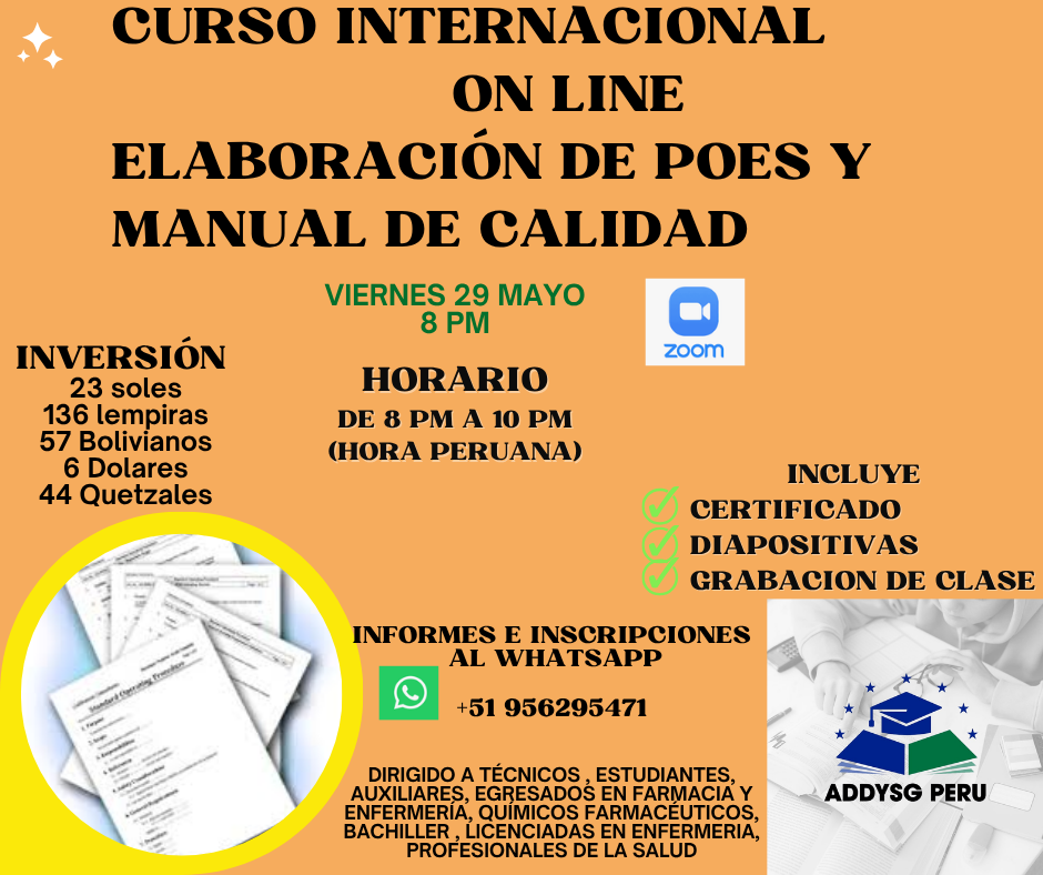 ELABORACIÓN DE POES Y MANUAL DE CALIDAD