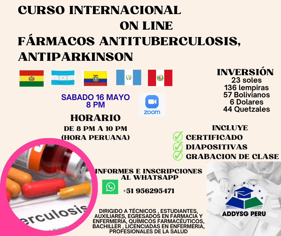 FÁRMACOS ANTITUBERCULOSIS, ANTIPARKINSON