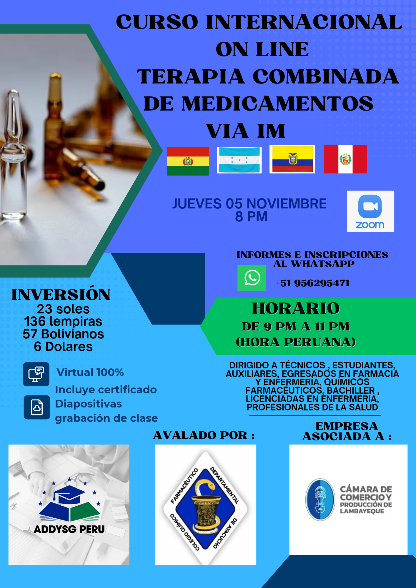 TERAPIA COMBINADA DE MEDICAMENTOS VIA INTRAMUSCULAR